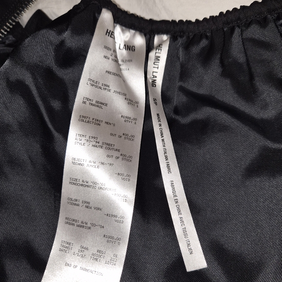 Helmut Lang Black Off-Shoulder Cropped Bomber Jacket Size S - Picture 4 of 4